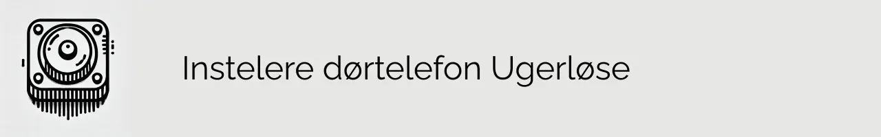 Instelere dørtelefon Ugerløse